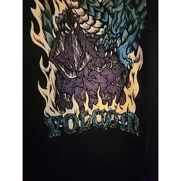 Volcom Dragon Graphic Black T Shirt Sz M Fantasy CR6 Excellent NWT Skateboarding - Picture 2 of 6